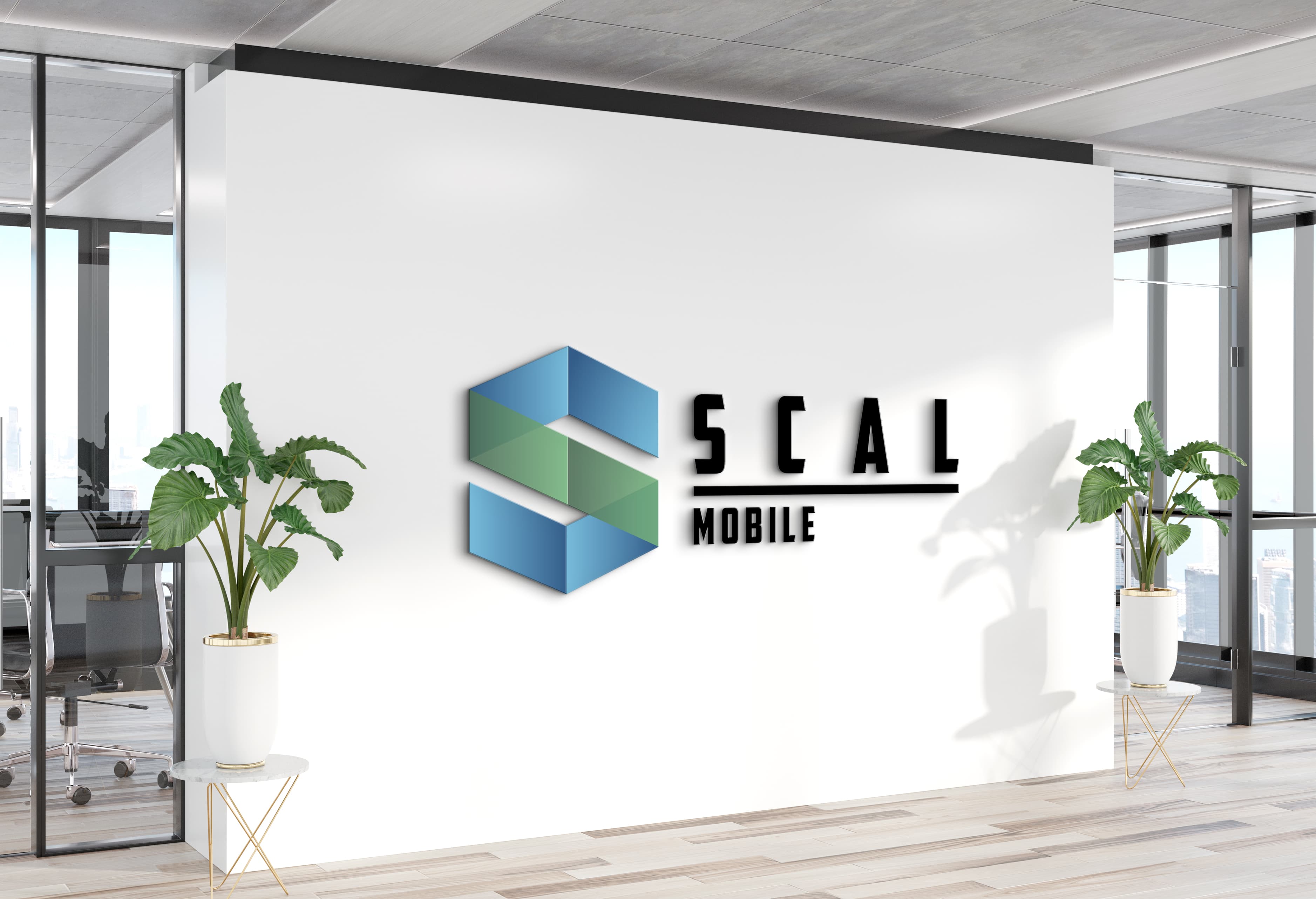 SCal Mobile mark in a studio setting